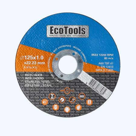 Doorslijpschijf voor INOX 125 x 1,0 x 22,23 mm (EcoTools)